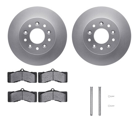 4512-47063, Geospec Rotors With 5000 Advanced Brake Pads Includes Hardware,  Silver